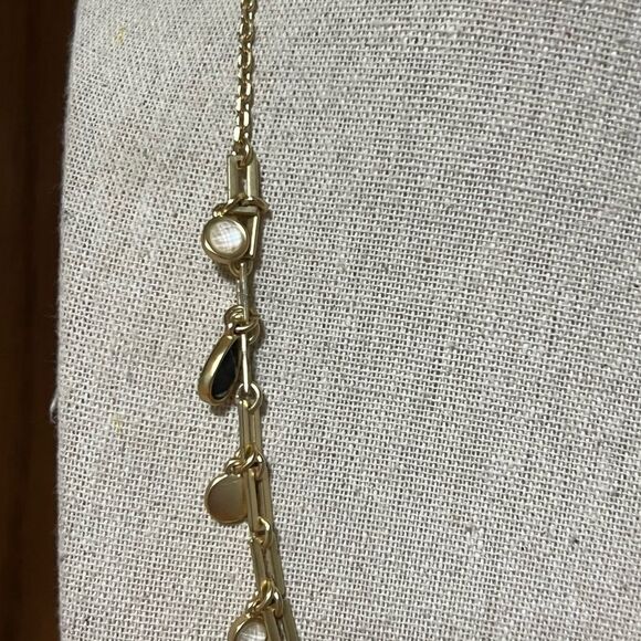 Lucky Brand Gold and Black Necklace with Dainty Design NWT #LBNK7 - Picture 4 of 7